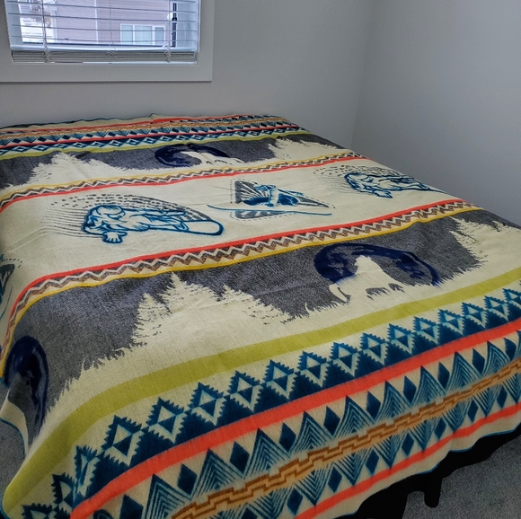 NWOT BLUE WINTER, COZY, ULTRA SOFT, BLANKET, NEW ITEM, UNIQUE GIFT - Picture 4 of 5